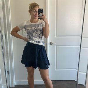Navy Blue Mini Skirt